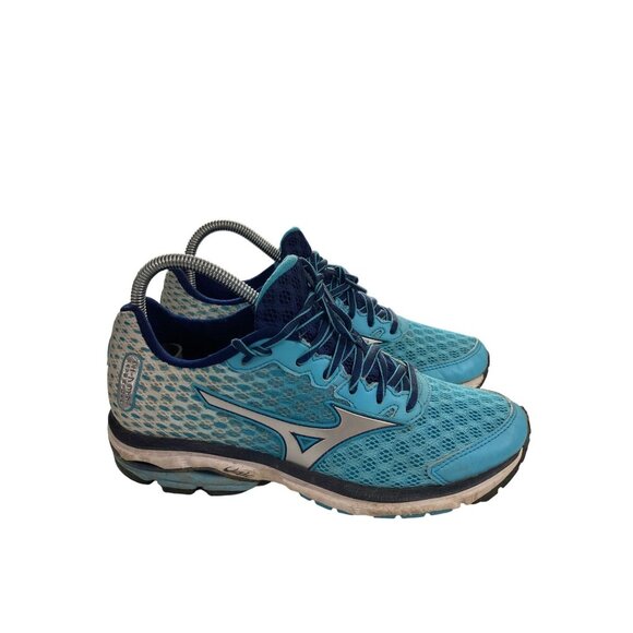 Mizuno Wave Rider 18 Women's Size 6 Blue Silver  Mesh sneakers Running Shoes - Picture 5 of 8